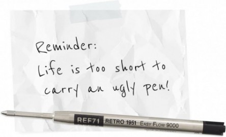 Retro 1951 easy flow 9000, ballpoint ink refill, black, 3pcs, REF71-B