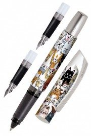 Fluffy Cats fountain pen and rollerball set, 61452, Online