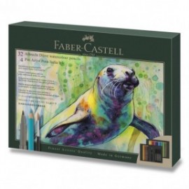 Faber Castell Albrecht Durer Watercolour Pencils plus Pitt Artist Pens India Set of 36 217553