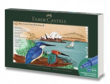 Faber Castell India ink Pitt Artist Pen Set of 12, Sydney, 267138