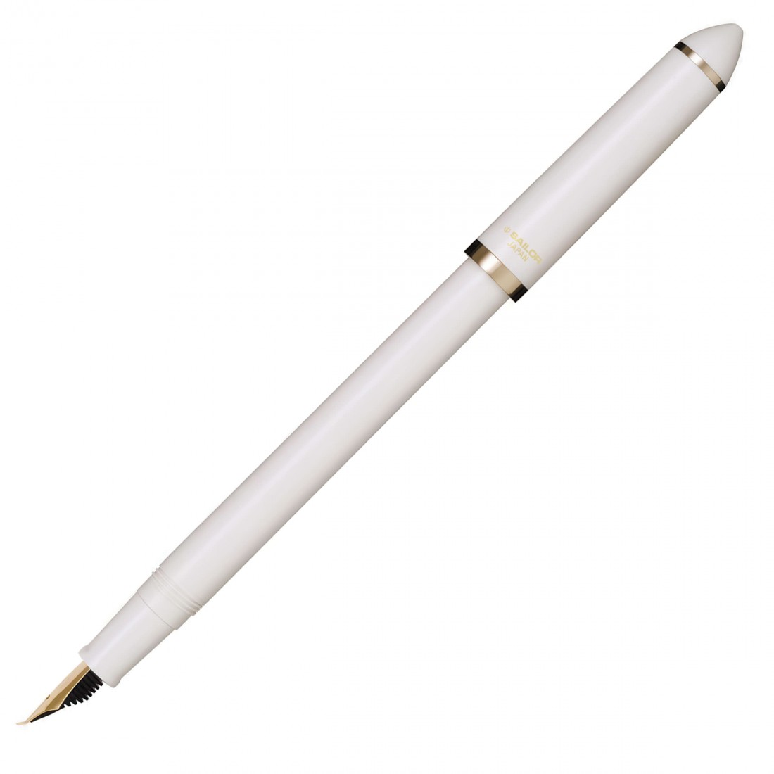 Sailor Fude DE Mannen Calligraphy Stroke Style Fountain Pen  40 Degree nib (12-0150-010) pearl white