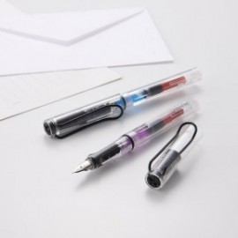 WAB-6633 clear fountain pen with converter