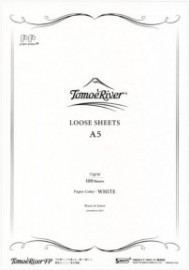 Tomoe River FP 52gsm Loose Sheet by Sanzen 14 x 21 cm (A5 Size), White, 100 Sheets/Pack (SR-A5P-W)