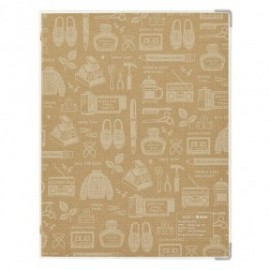 kleid binder notebook eric kleid A5 with 10 sheets of 2mm square loose leaf  8 holes camel 8601-04