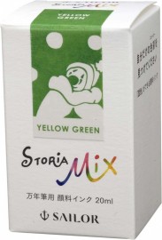 Sailor Fountain Pen Bottle Ink Storia Mix Pigment Ink Yellow Green 20ml 13-1503-267