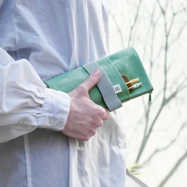 Yamamoto Canvas Cover 22X11,5 cm for Ro-Biki notes mint green