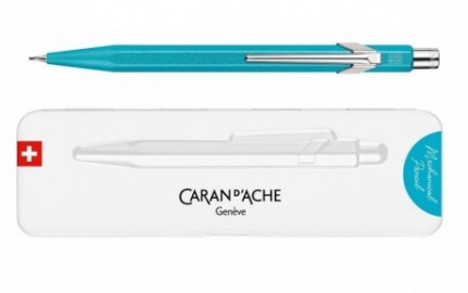 Caran DAche 849 Colormat-X Mettalic Turquoise Mechanical Pencil 0844.681.