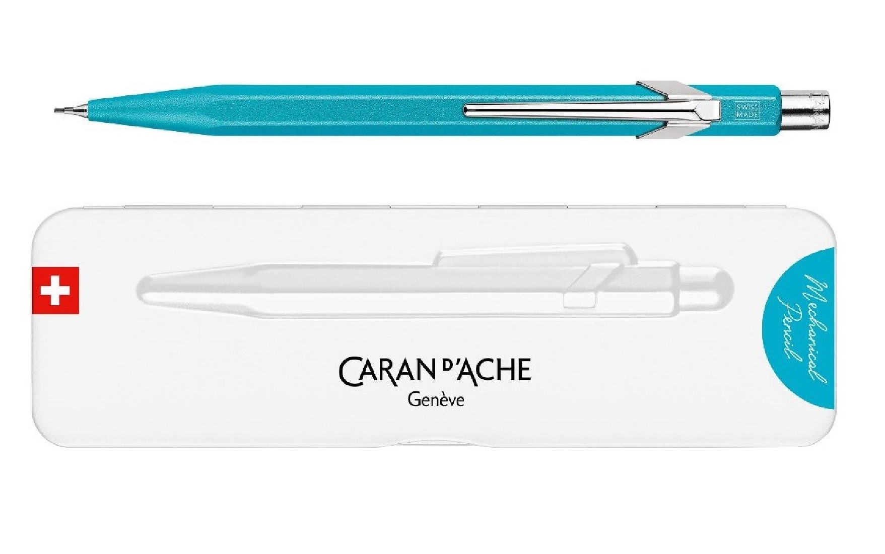 Caran DAche 849 Colormat-X Mettalic Turquoise Mechanical Pencil 0844.681.