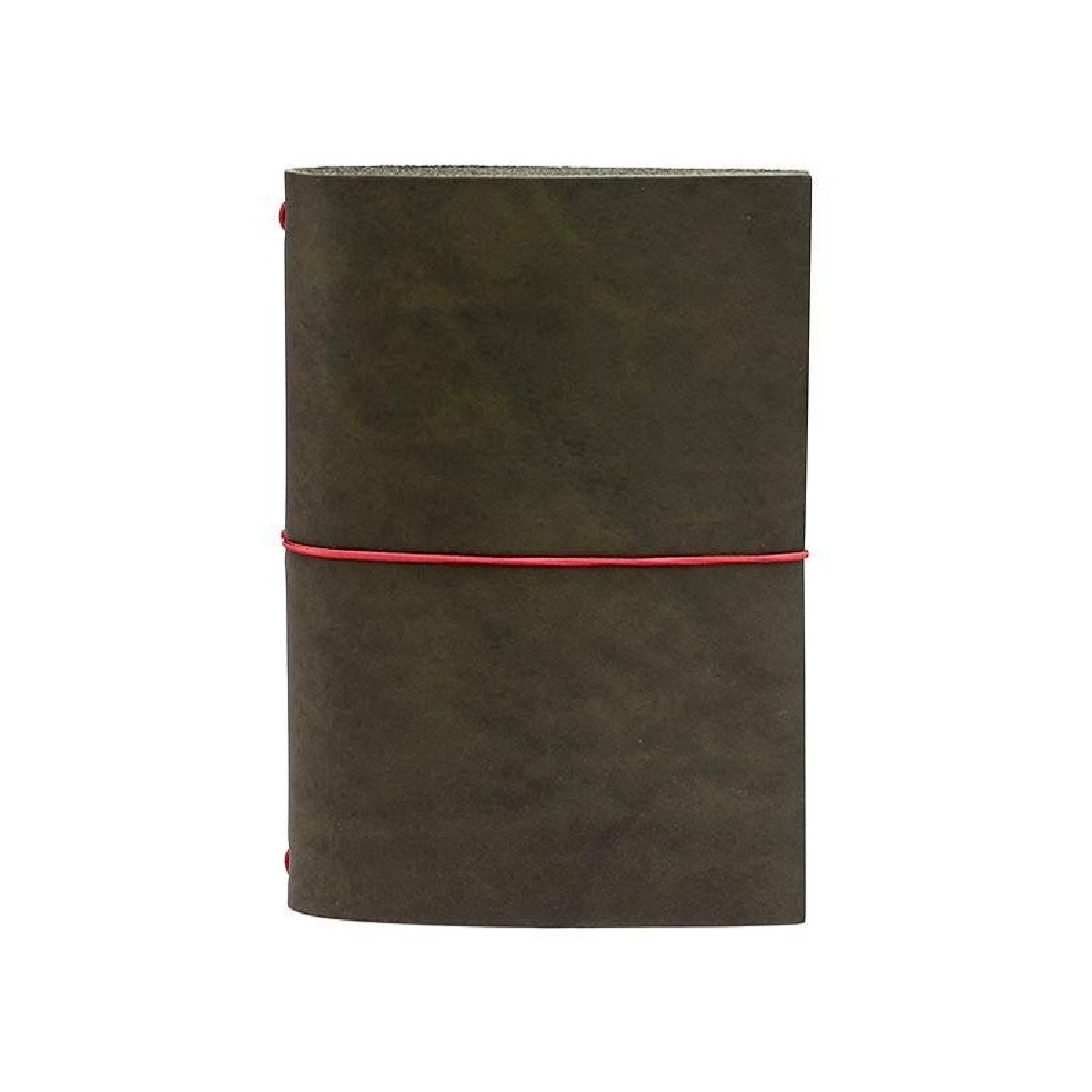 Paper Republic grand voyageur  pocket olive green leather journal