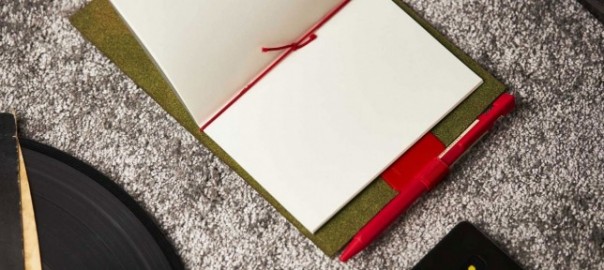 Paper Republic grand voyageur  pocket olive green leather journal