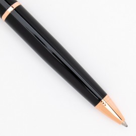 Monteverde USA Impressa, Ballpoint Pen, Black with Rose Gold Metal Trim MV29865