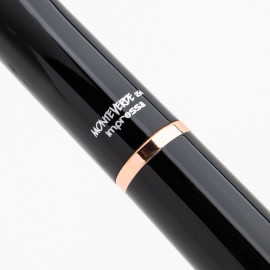 Monteverde USA Impressa, Ballpoint Pen, Black with Rose Gold Metal Trim MV29865