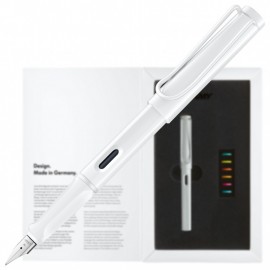 Lamy Safari All White Multirings 0B1 Limited Edition Fountain Pen Set