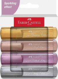 Faber Castell Highlighters, Metallic Colors - Box of 4 - 254674