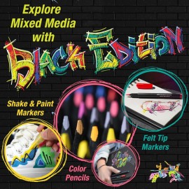 Faber  Castell Shake & Paint Acrylic Neon Markers, black edition 285505