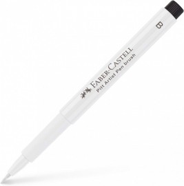Faber Castell Pitt Artist Brush Pen, White India Ink - Brush Nib Artist Marker B 167401