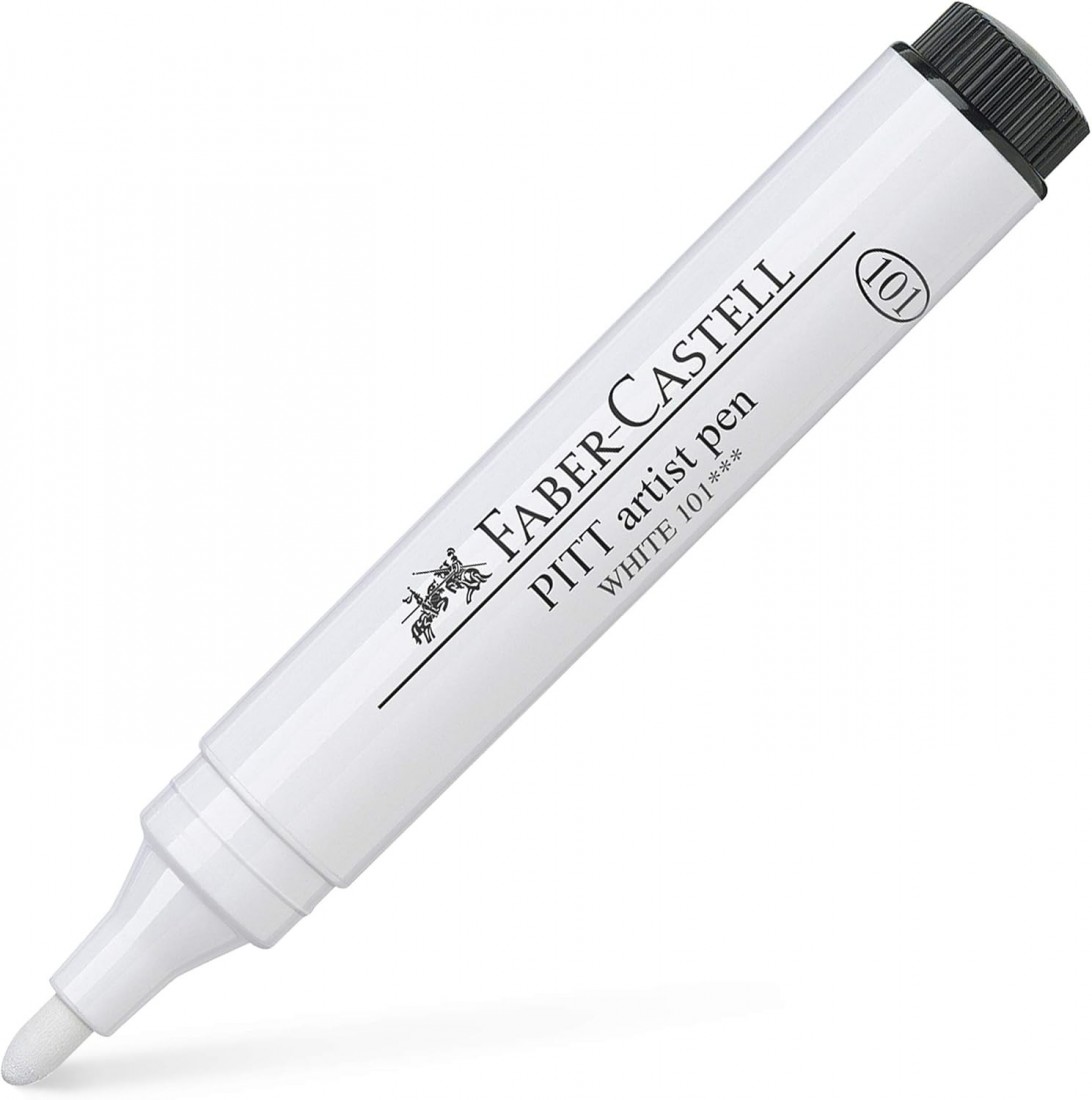 Μαρκαδόρος Pitt Artist Pen White B 101 167601 Faber Castell