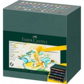 Faber Castell Pitt Artist Pen Brush India ink pen, studio box of 60, 167193