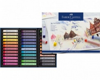 Faber Castell Soft pastels, cardboard wallet of 36 128336