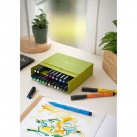 Faber Castell Pitt Artist Pen Brush India ink pen, studio box of 24, 167191