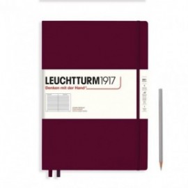 Leuchtturm 1917 Notebook A4 plus Burgundy Ruled Hard Cover