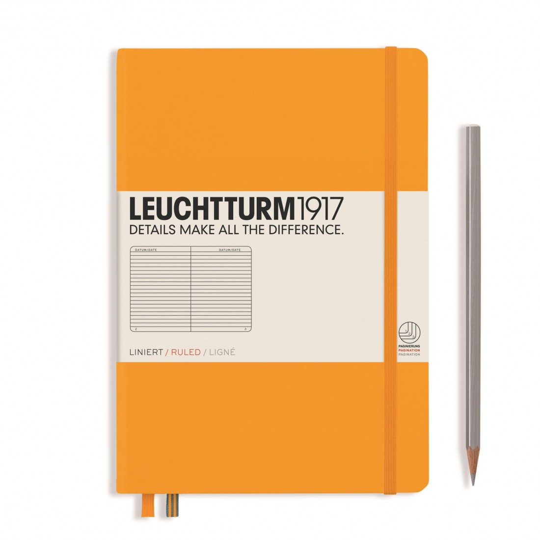 Leuchtturm 1917 Notebook A5 Rising Sun Ruled, Hard Cover