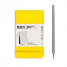 Leuchtturm 1917 Reporter Notepad A6, Lemon, Ruled Hard Cover