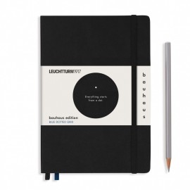 Leuchtturm 1917 Notebook A5 Black Dotted Bauhaus Edition, Hard Cover