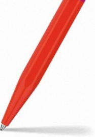 CARAN DACHE 849 Paul Smith warm red and melrose ballpoint pen, with holder 849.337