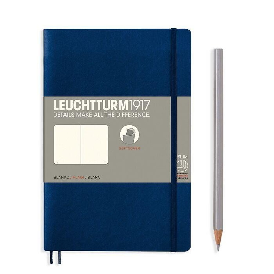 Leuchtturm 1917 B6 plus Paperback Navy Plain, Soft Cover