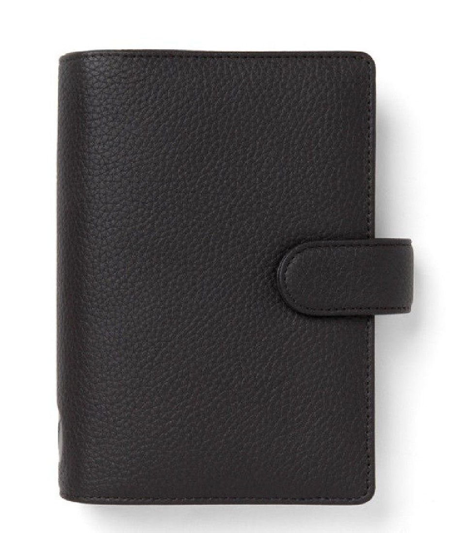 Filofax leather organiser Finsbury Black personal 025302