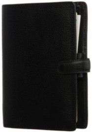 Filofax leather organiser Finsbury Black personal 025302