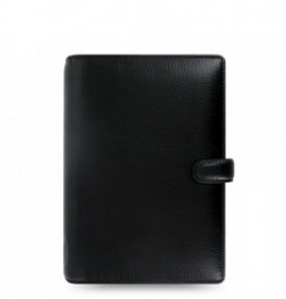 Filofax leather organiser Finsbury Black personal 025302