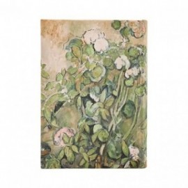 2026 Daily Diary, Cezannes Terracotta Pots and Flowers, Midi 13x18 Hard Cover, elastic closure, Paperblanks