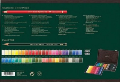 Faber Castell wooden case Polychromos Colour Pencils Set of 48 110006