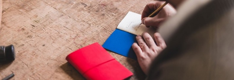 Paper Republic the writers essentials pocket red leather journal kit