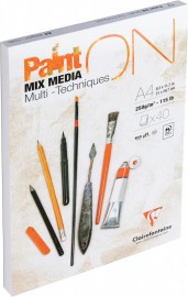 Clairefontaine A4 Paint on mix media 250gr 40sheets 96537C