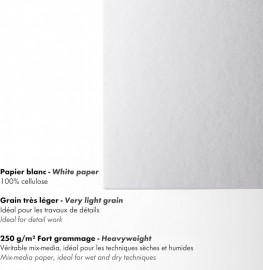 Clairefontaine A4 Paint on mix media 250gr 40sheets 96537C