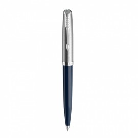 PARKER 51 MIDNIGHT BLUE RESIN CHROME TRIM BALLPOINT PEN