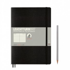 Leuchtturm 1917 Notebook B5 Black Ruled, Soft Cover