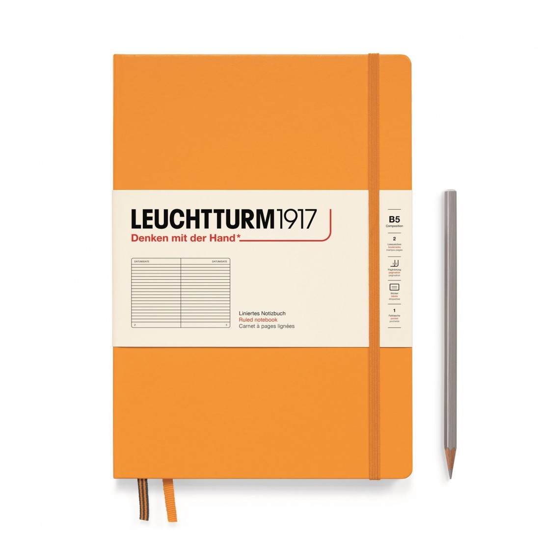 Leuchtturm 1917 Notebook B5 Rising Sun Ruled Hard Cover