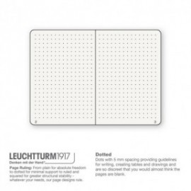 Leuchtturm 1917 Notebook A5 Black Dotted, Soft Cover