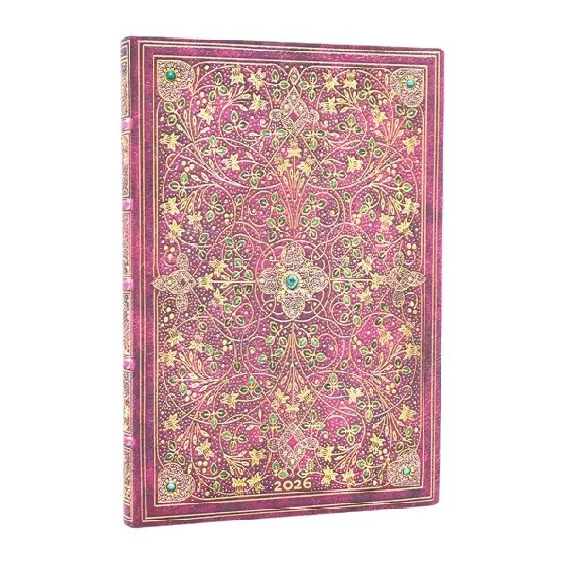 Paperblanks 2025 Weekly Planner - Blue Luxe Maxi Size, Horizontal Layout, 12 Months, Elastic Closure - View #5