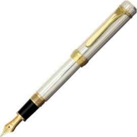 Platinum solid silver striped fountain pen PTS-5000
