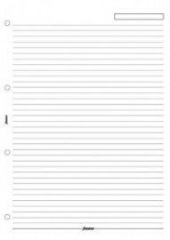 Filofax refillwhite ruled notepaper 293008