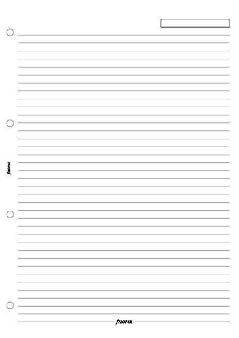 Filofax refillwhite ruled notepaper 293008
