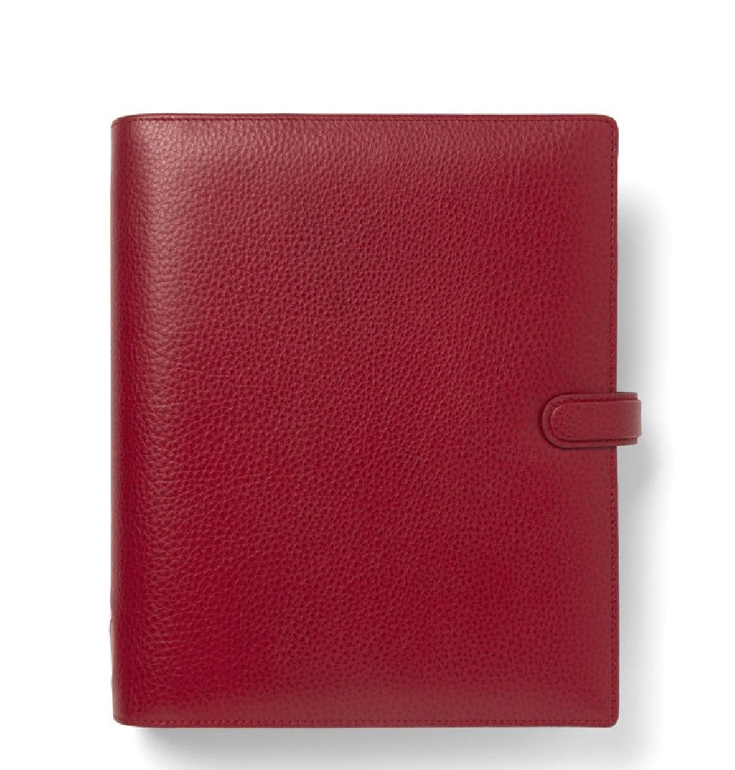 Filofax leather organiser Finsbury Scarlet red A5 022394