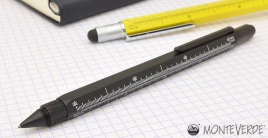 ONE TOUCH STYLUS 9 FUNCTION TOOL PENCIL BLACK MONTEVERDE pen