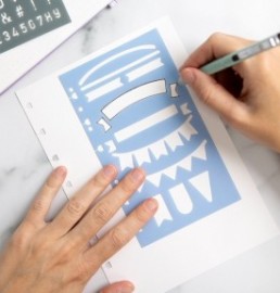 Moonlight Stencil 132858, Filofax