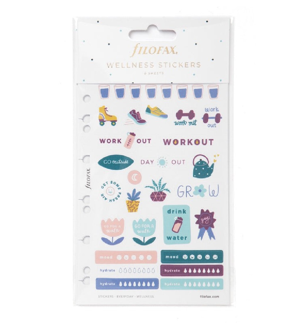 Everyday Wellness Stickers 132913, Filofax
